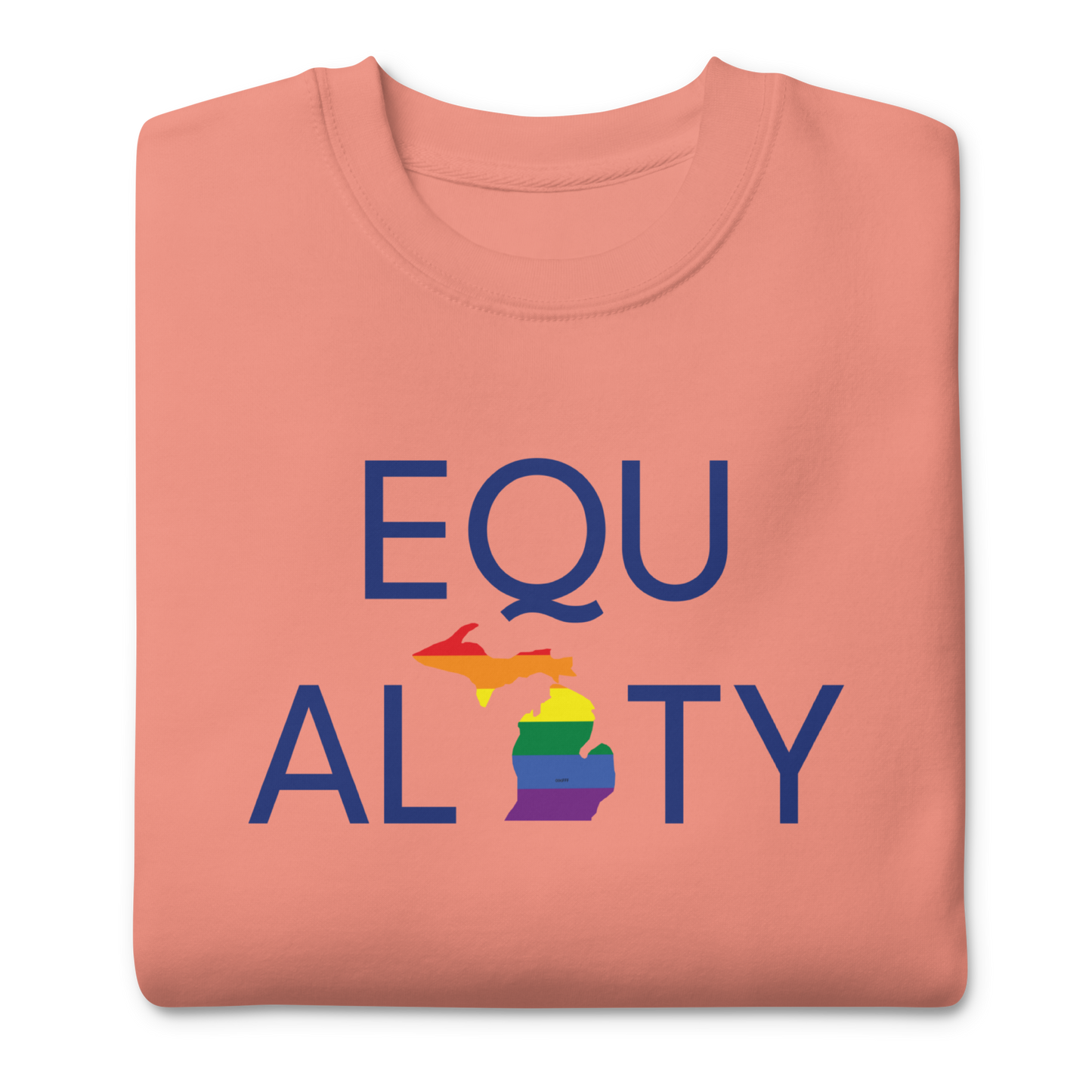 Michigan 'Equality' Premium Sweatshirt (LGBTQ Pride Colors)