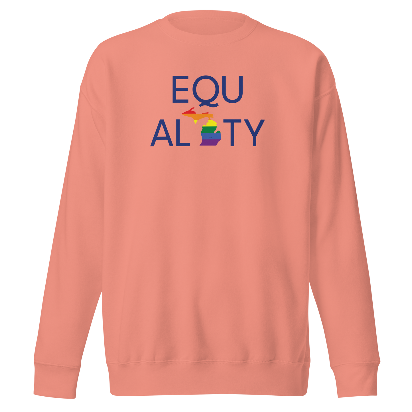 Michigan 'Equality' Premium Sweatshirt (LGBTQ Pride Colors)