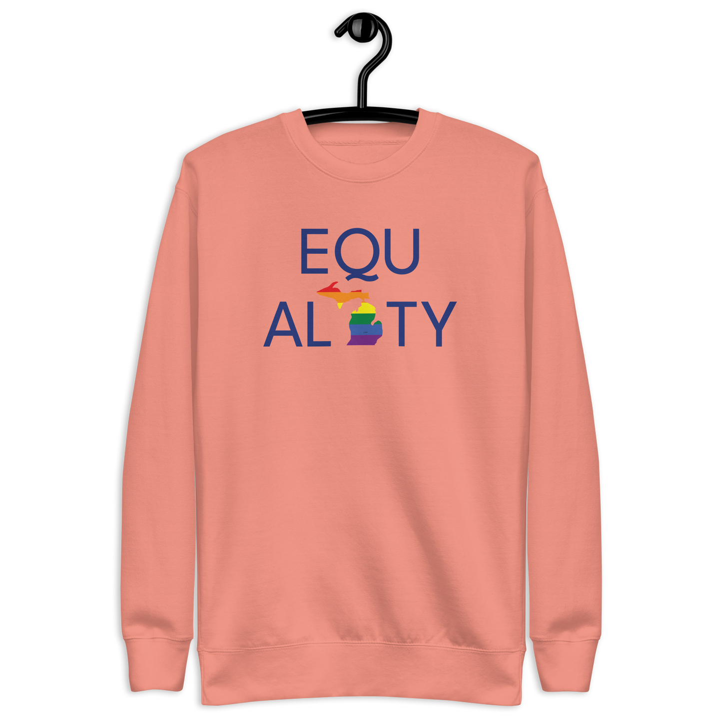 Michigan 'Equality' Premium Sweatshirt (LGBTQ Pride Colors)