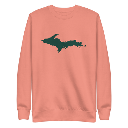 Michigan Upper Peninsula Sweatshirt (w/ Green UP Outline) | Unisex Premium