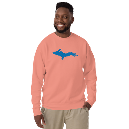 Michigan Upper Peninsula Sweatshirt (w/ Azure UP Outline) | Unisex Premium