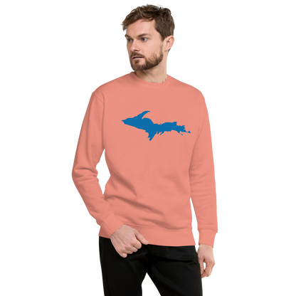 Michigan Upper Peninsula Sweatshirt (w/ Azure UP Outline) | Unisex Premium