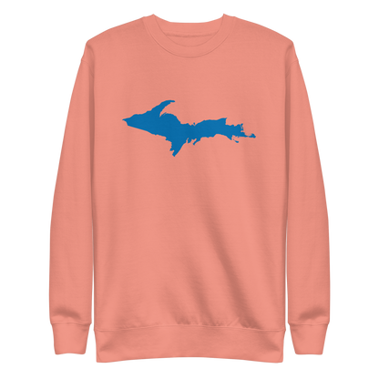 Michigan Upper Peninsula Sweatshirt (w/ Azure UP Outline) | Unisex Premium