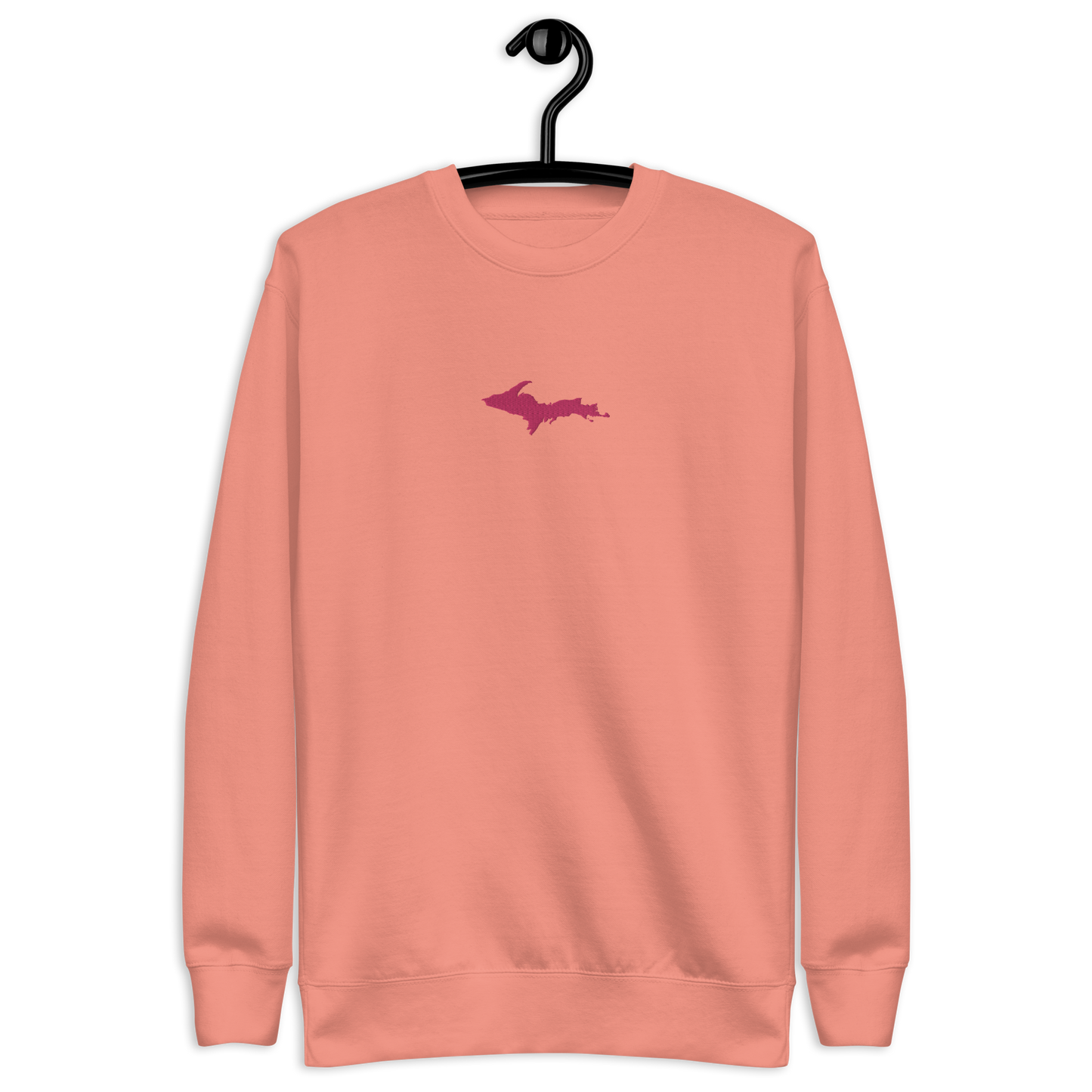 Michigan Upper Peninsula Sweatshirt (w/ Embroidered Pink UP Outline) | Unisex Premium