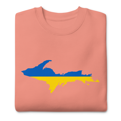 Michigan Upper Peninsula Sweatshirt (w/ UP Ukraine Outline) | Unsiex Premium