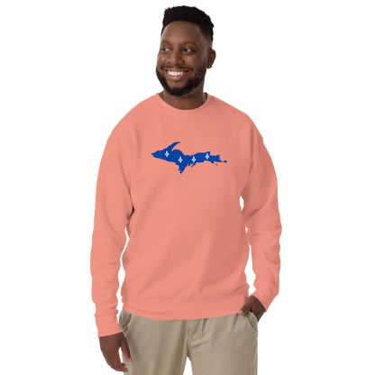 Michigan Upper Peninsula Sweatshirt (w/ UP Quebec Flag Outline) | Unisex Premium