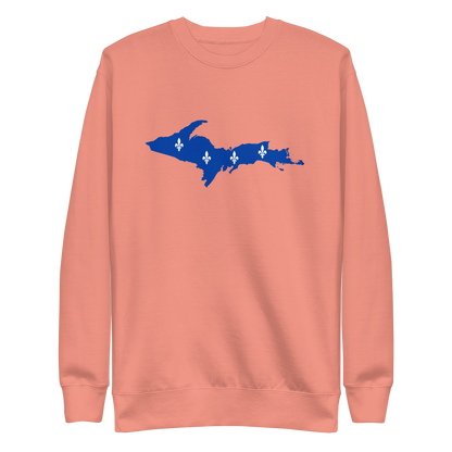 Michigan Upper Peninsula Sweatshirt (w/ UP Quebec Flag Outline) | Unisex Premium