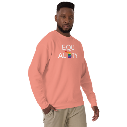 Michigan 'Equality' Premium Sweatshirt (LGBTQ Pride Colors)