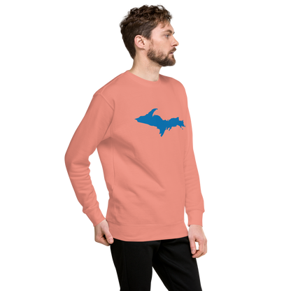 Michigan Upper Peninsula Sweatshirt (w/ Azure UP Outline) | Unisex Premium