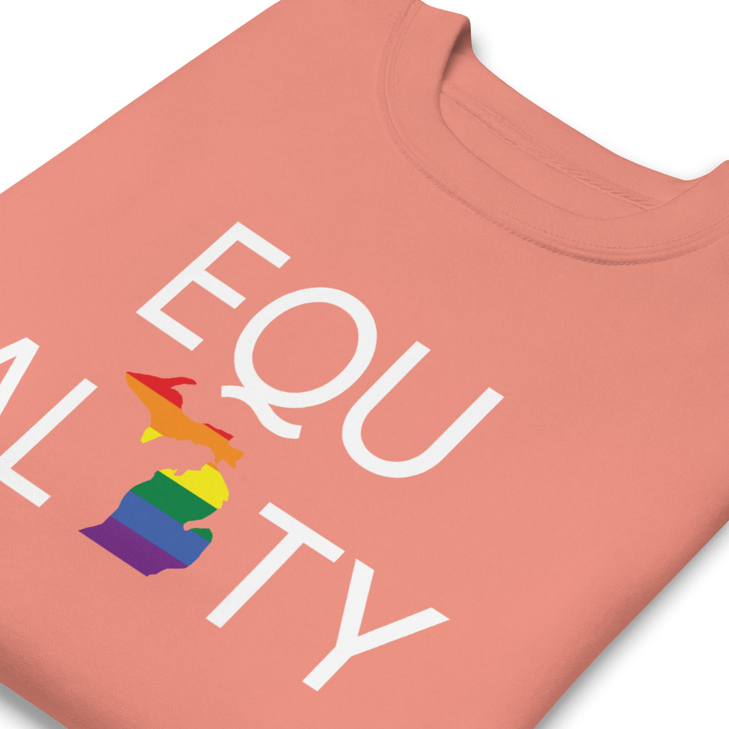 Michigan 'Equality' Premium Sweatshirt (LGBTQ Pride Colors)