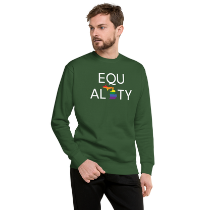 Michigan 'Equality' Premium Sweatshirt (LGBTQ Pride Colors)