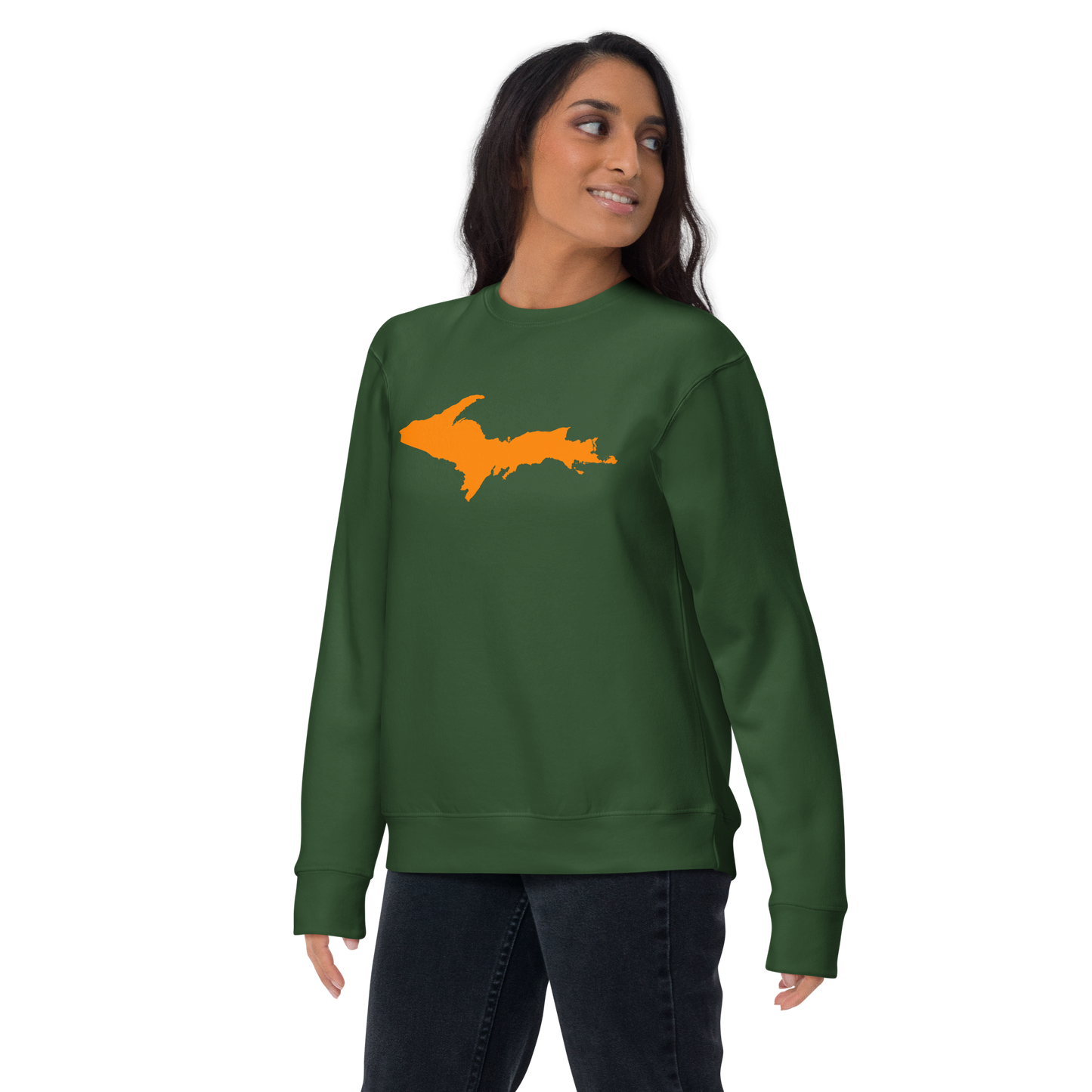 Michigan Upper Peninsula Sweatshirt (w/ Orange UP Outline) | Unisex Premium