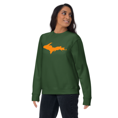 Michigan Upper Peninsula Sweatshirt (w/ Orange UP Outline) | Unisex Premium