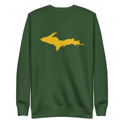 Michigan Upper Peninsula Sweatshirt (w/ Gold UP Outline) | Unisex Premium