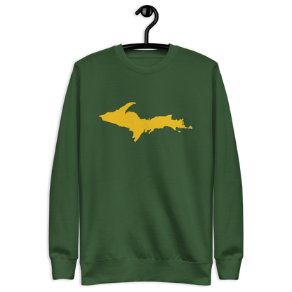 Michigan Upper Peninsula Sweatshirt (w/ Gold UP Outline) | Unisex Premium