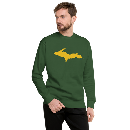 Michigan Upper Peninsula Sweatshirt (w/ Gold UP Outline) | Unisex Premium