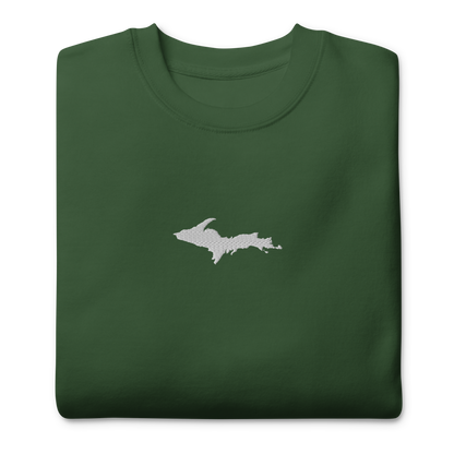 Michigan Upper Peninsula Sweatshirt (w/ Embroidered UP Outline) | Unisex Premium