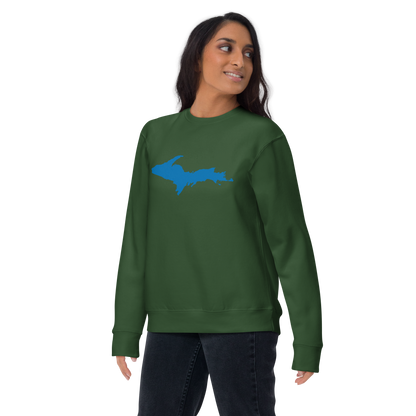 Michigan Upper Peninsula Sweatshirt (w/ Azure UP Outline) | Unisex Premium