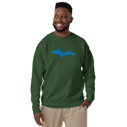 Michigan Upper Peninsula Sweatshirt (w/ Azure UP Outline) | Unisex Premium