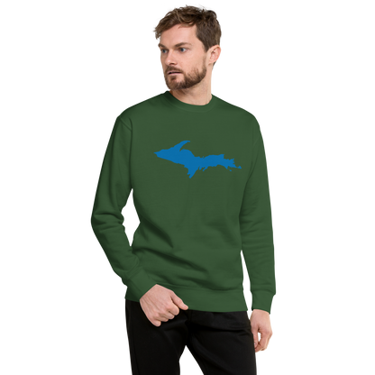 Michigan Upper Peninsula Sweatshirt (w/ Azure UP Outline) | Unisex Premium