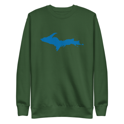 Michigan Upper Peninsula Sweatshirt (w/ Azure UP Outline) | Unisex Premium