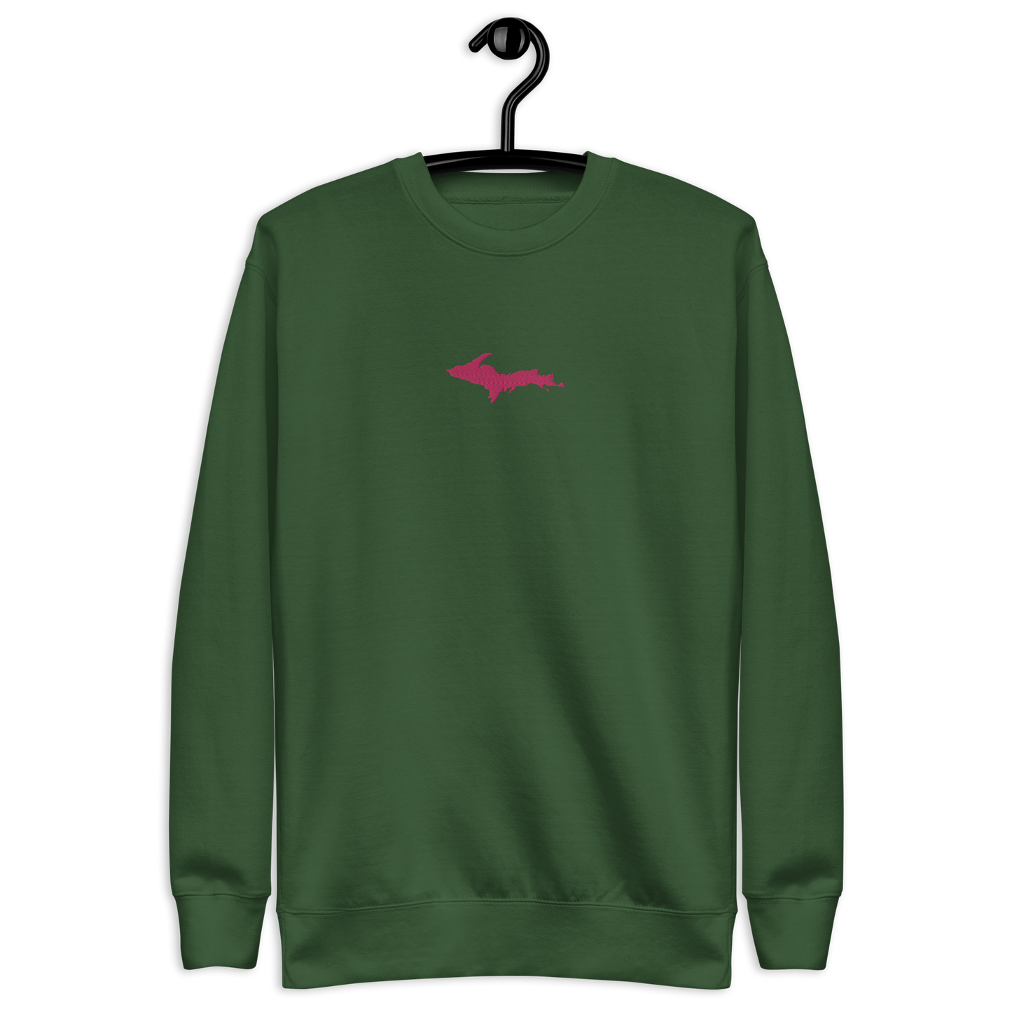 Michigan Upper Peninsula Sweatshirt (w/ Embroidered Pink UP Outline) | Unisex Premium