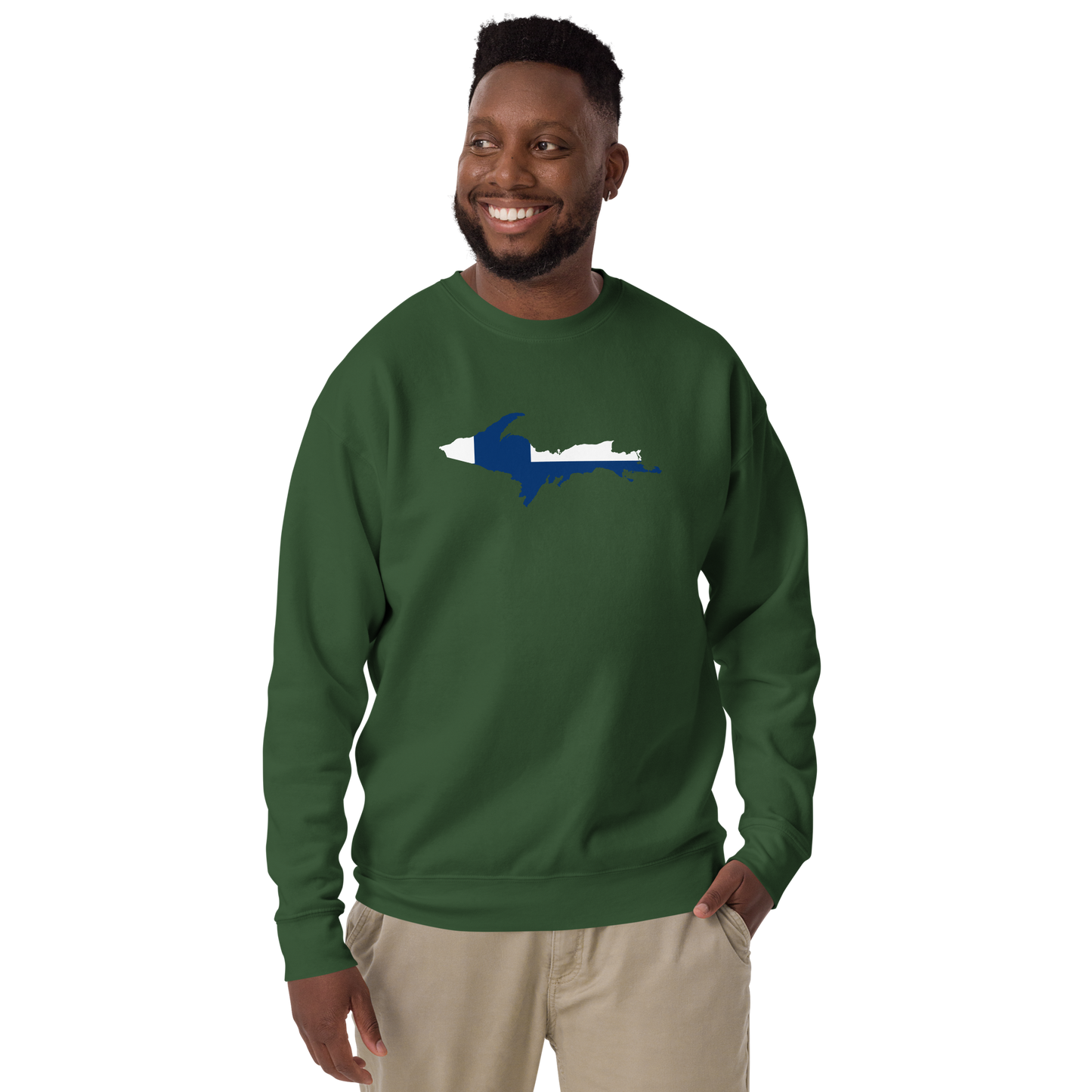 Michigan Upper Peninsula Sweatshirt (w/ UP Finland Outline) | Unisex Premium