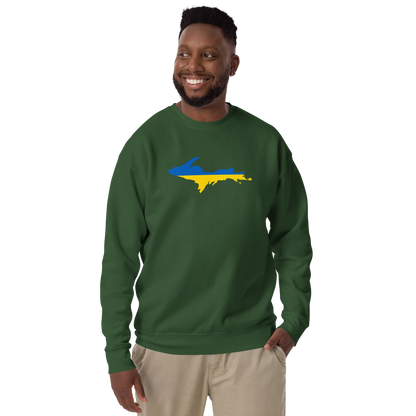 Michigan Upper Peninsula Sweatshirt (w/ UP Ukraine Outline) | Unsiex Premium