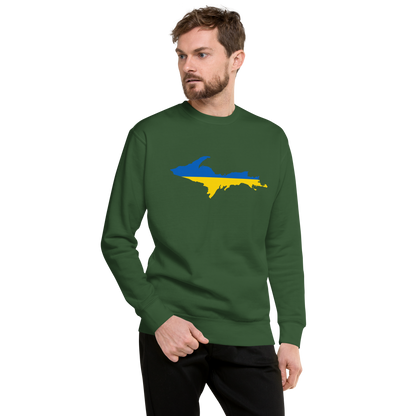 Michigan Upper Peninsula Sweatshirt (w/ UP Ukraine Outline) | Unsiex Premium