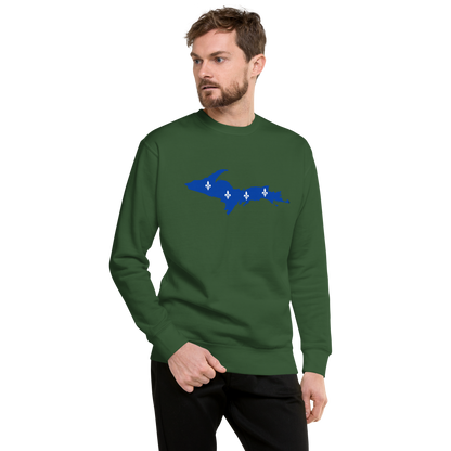 Michigan Upper Peninsula Sweatshirt (w/ UP Quebec Flag Outline) | Unisex Premium