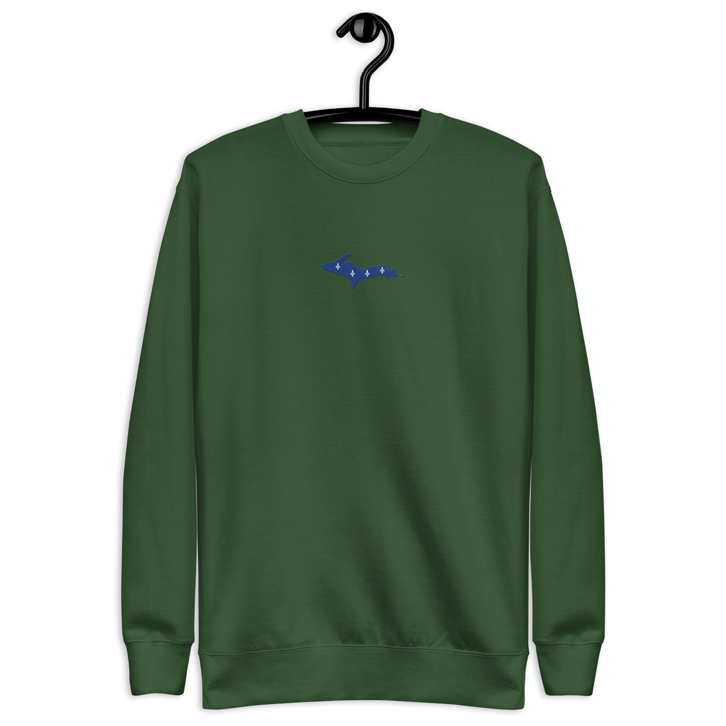 Michigan Upper Peninsula Sweatshirt (w/ Embroidered UP Quebec Flag Outline) | Unisex Premium