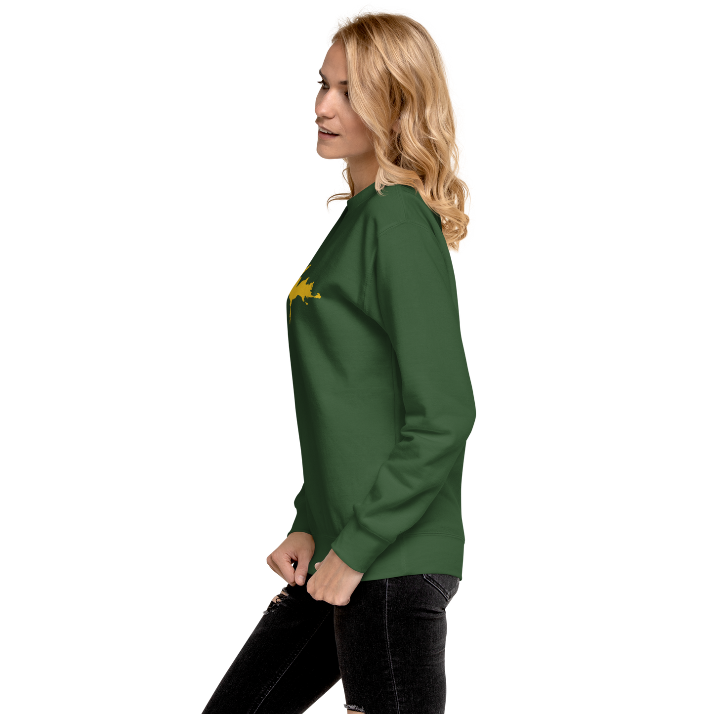 Michigan Upper Peninsula Sweatshirt (w/ Gold UP Outline) | Unisex Premium