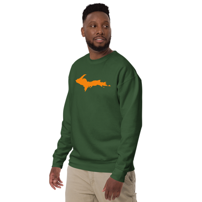 Michigan Upper Peninsula Sweatshirt (w/ Orange UP Outline) | Unisex Premium