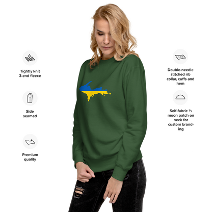 Michigan Upper Peninsula Sweatshirt (w/ UP Ukraine Outline) | Unsiex Premium