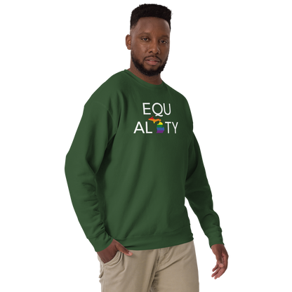 Michigan 'Equality' Premium Sweatshirt (LGBTQ Pride Colors)