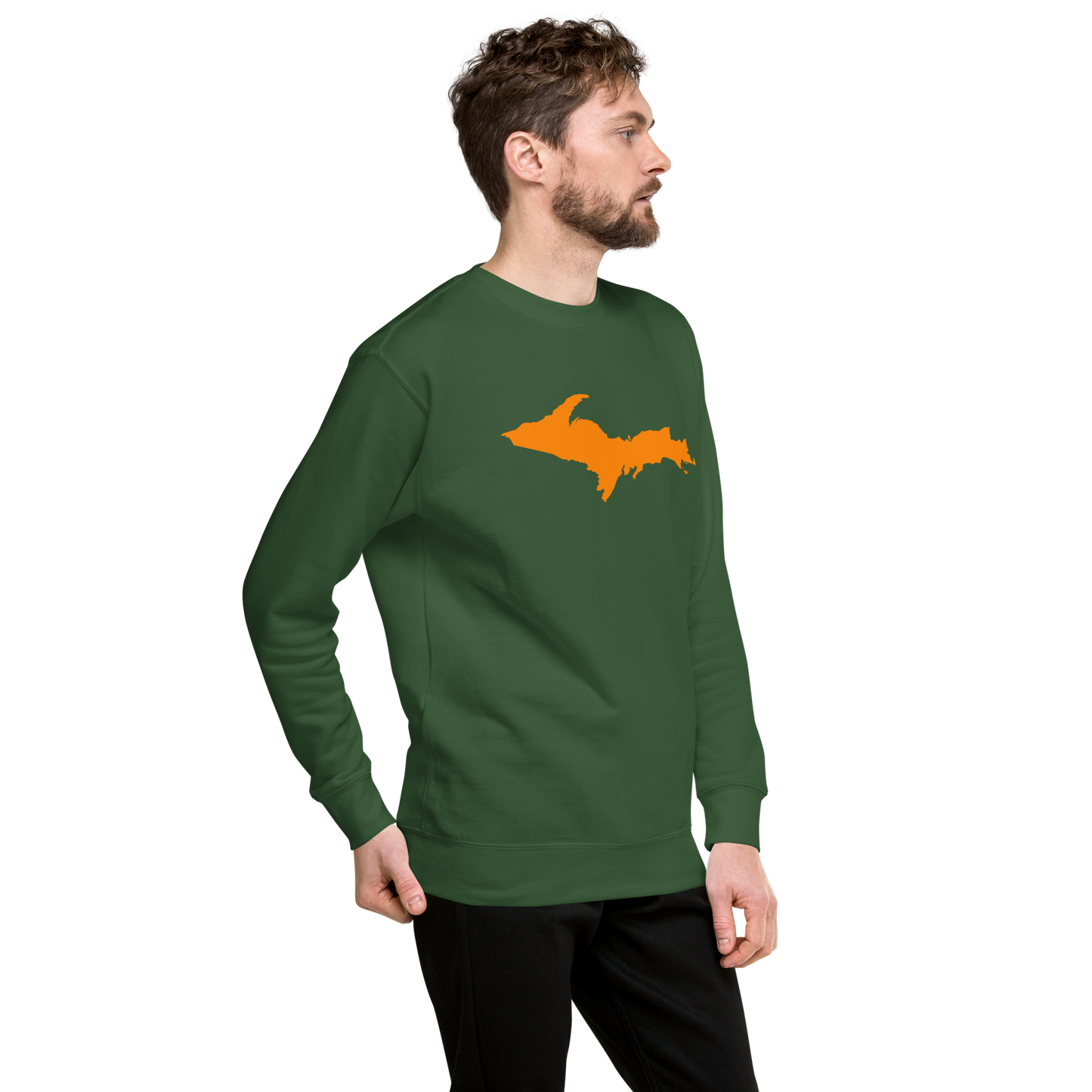 Michigan Upper Peninsula Sweatshirt (w/ Orange UP Outline) | Unisex Premium