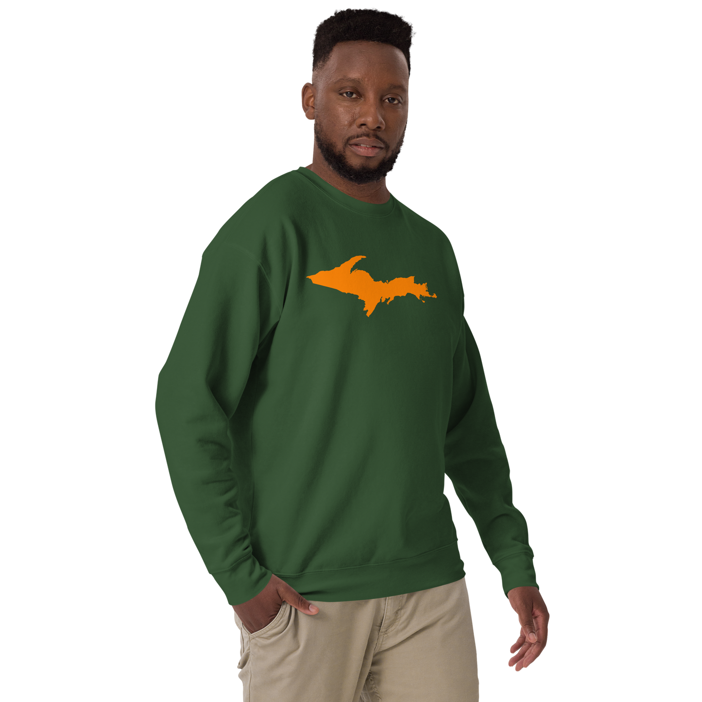 Michigan Upper Peninsula Sweatshirt (w/ Orange UP Outline) | Unisex Premium