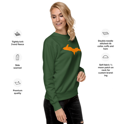 Michigan Upper Peninsula Sweatshirt (w/ Orange UP Outline) | Unisex Premium