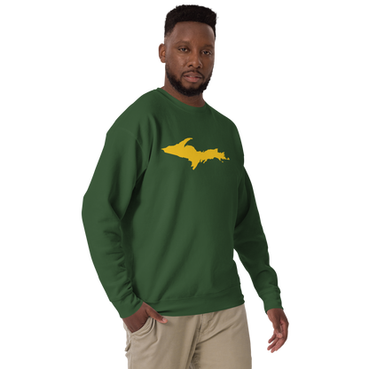 Michigan Upper Peninsula Sweatshirt (w/ Gold UP Outline) | Unisex Premium