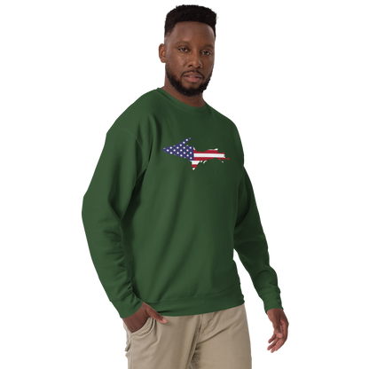 Michigan Upper Peninsula Sweatshirt (w/ UP USA Flag Outline) | Unisex Premium