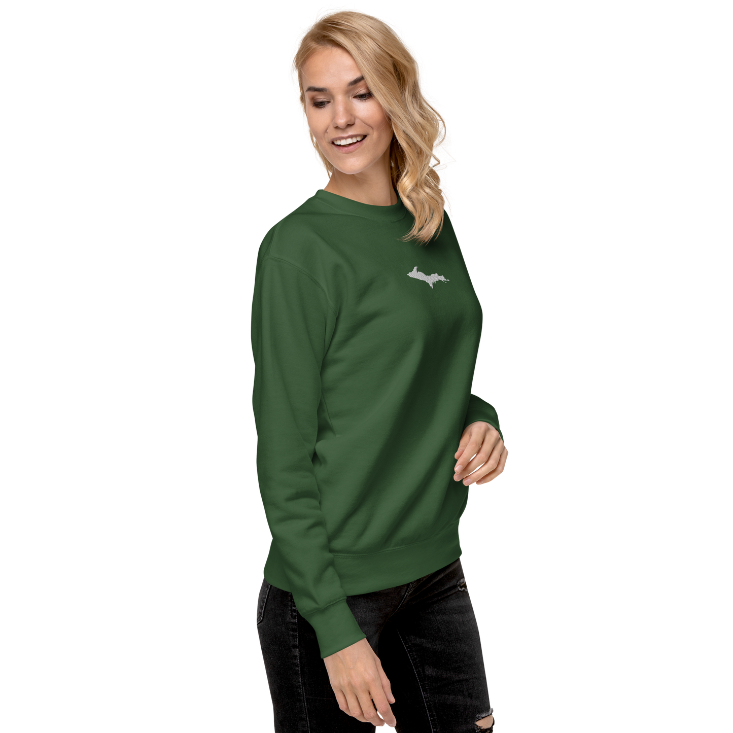 Michigan Upper Peninsula Sweatshirt (w/ Embroidered UP Outline) | Unisex Premium