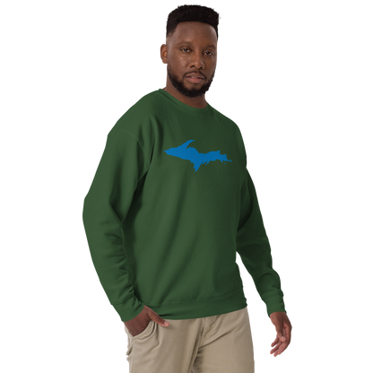 Michigan Upper Peninsula Sweatshirt (w/ Azure UP Outline) | Unisex Premium