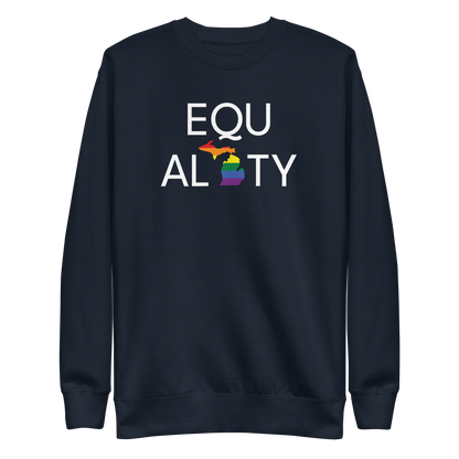 Michigan 'Equality' Premium Sweatshirt (LGBTQ Pride Colors)