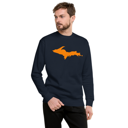 Michigan Upper Peninsula Sweatshirt (w/ Orange UP Outline) | Unisex Premium