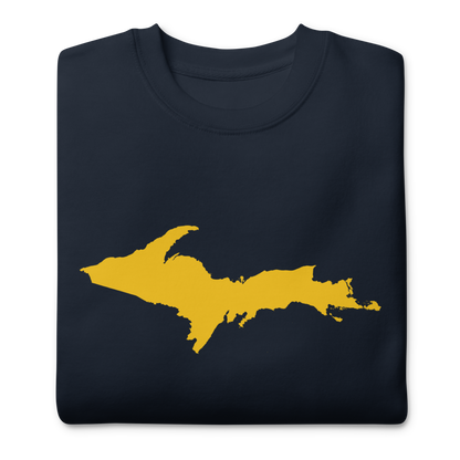 Michigan Upper Peninsula Sweatshirt (w/ Gold UP Outline) | Unisex Premium