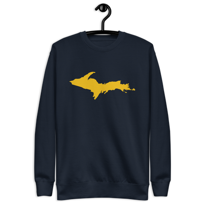 Michigan Upper Peninsula Sweatshirt (w/ Gold UP Outline) | Unisex Premium