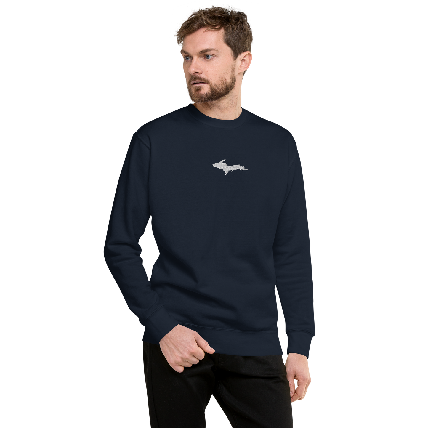 Michigan Upper Peninsula Sweatshirt (w/ Embroidered UP Outline) | Unisex Premium