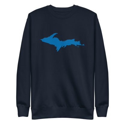 Michigan Upper Peninsula Sweatshirt (w/ Azure UP Outline) | Unisex Premium