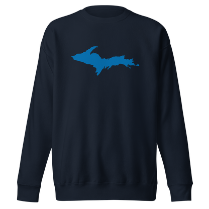 Michigan Upper Peninsula Sweatshirt (w/ Azure UP Outline) | Unisex Premium