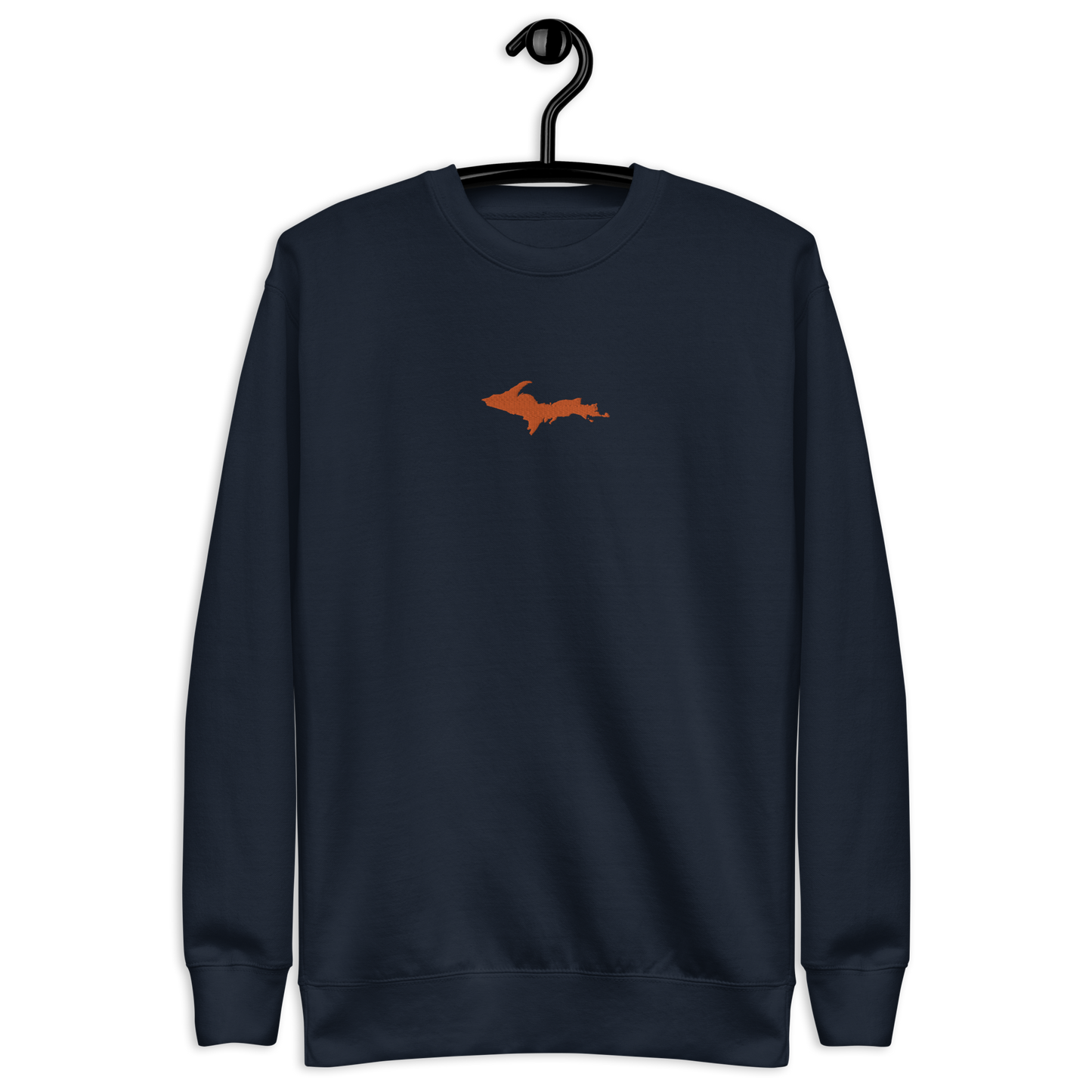 Michigan Upper Peninsula Sweatshirt (w/ Embroidered Orange UP Outline) | Unisex Premium